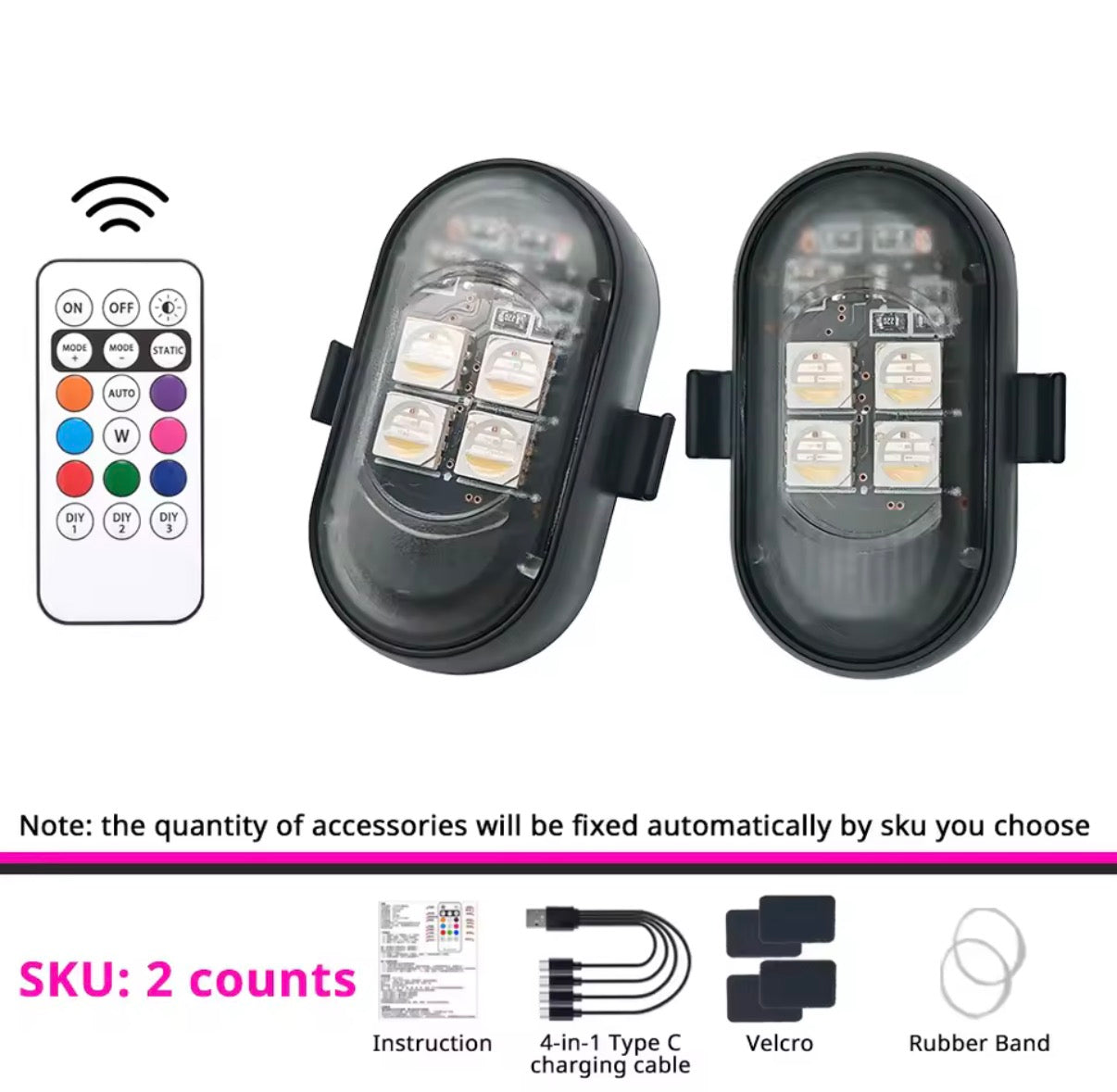 Rocklights no wiring